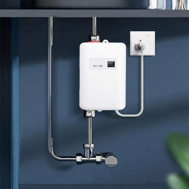 3000W Small Tankless Electric Water Heater For Kitchen Bathroom AU Plug(Gold)