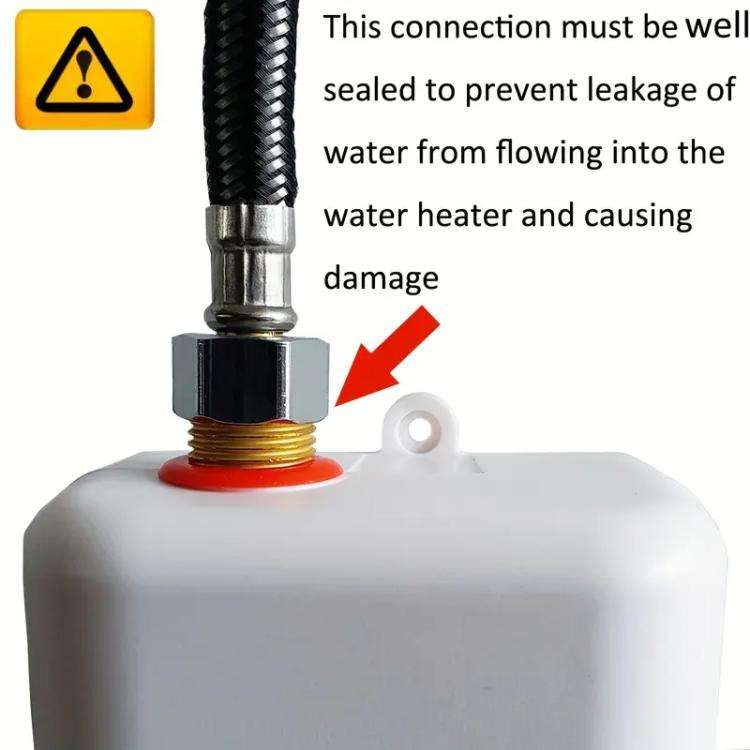 3000W Small Tankless Electric Water Heater For Kitchen Bathroom AU Plug(Gold)