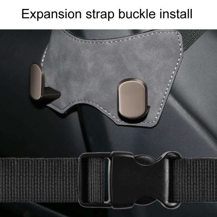 Car Sports Seats With One-Piece Headrests Furring Storage Metal Hooks(Gray)