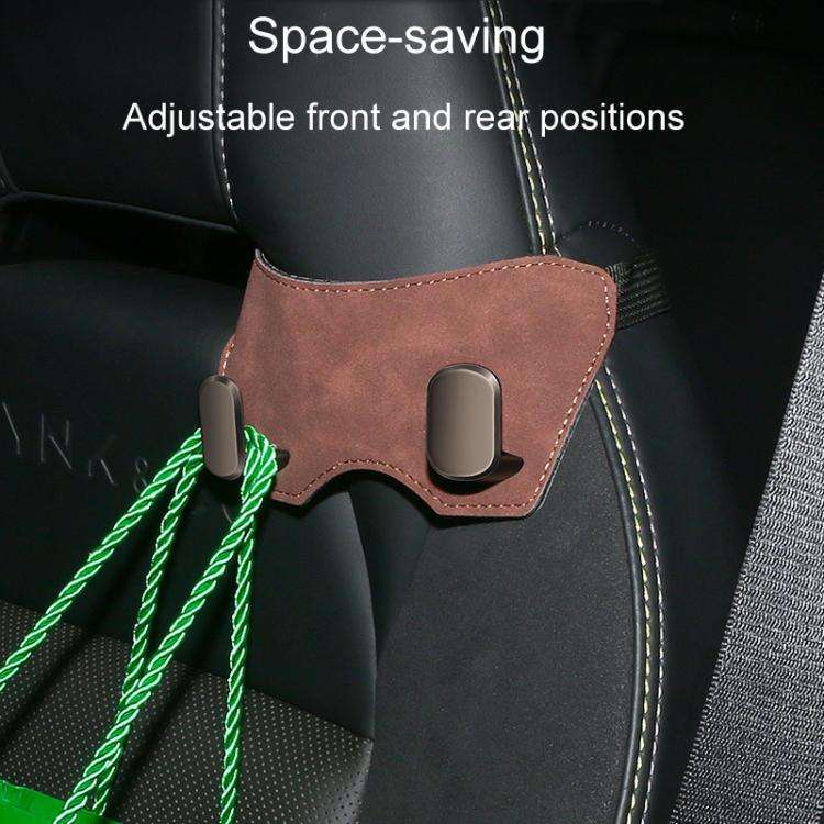 Car Sports Seats With One-Piece Headrests Furring Storage Metal Hooks(Gray)