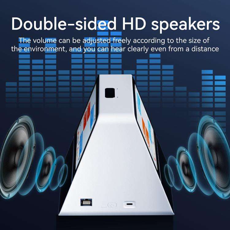 X7 7-inch HD Touch Dual-screen 2.4 / 5.0G Business Intelligent Voice Translator, Color: Black White