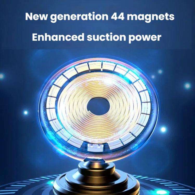 15W Car Magnetic Wireless Charging Phone Holder Alloy Base, Spec: Adhesive Silver