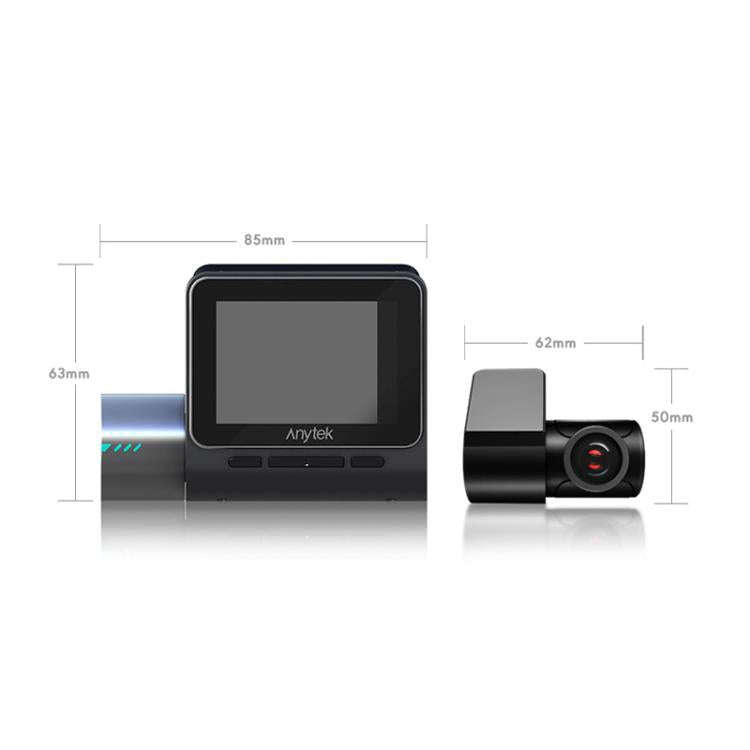 Anytek T3 PRO 2 inch 2K HD Night Vision Car Recorder Hidden Car Camera Front & Rear Dual Recordin...