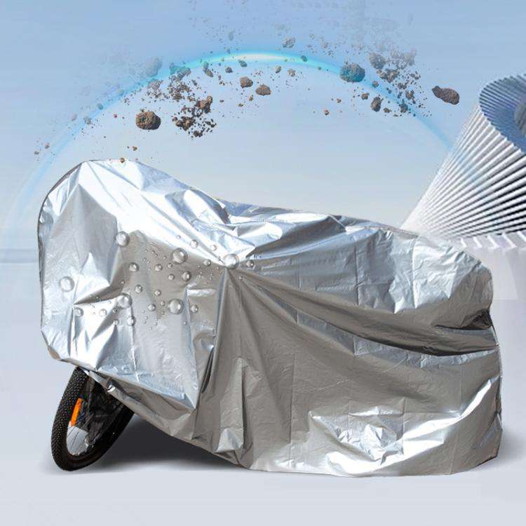 230 x 130cm Motorcycle And Bicycle Sun Dust And Rain Protection Cover(Silver Gray)