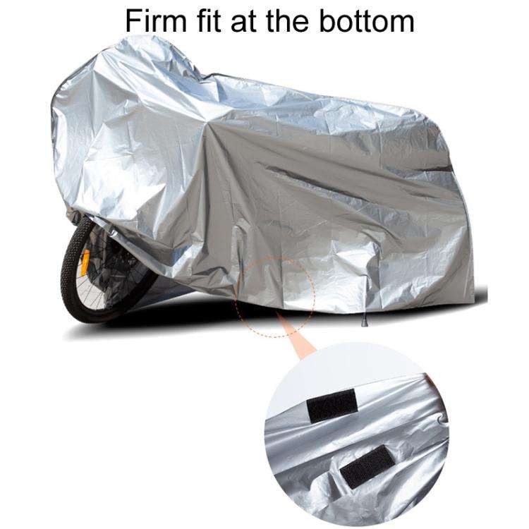 230 x 130cm Motorcycle And Bicycle Sun Dust And Rain Protection Cover(Silver Gray)