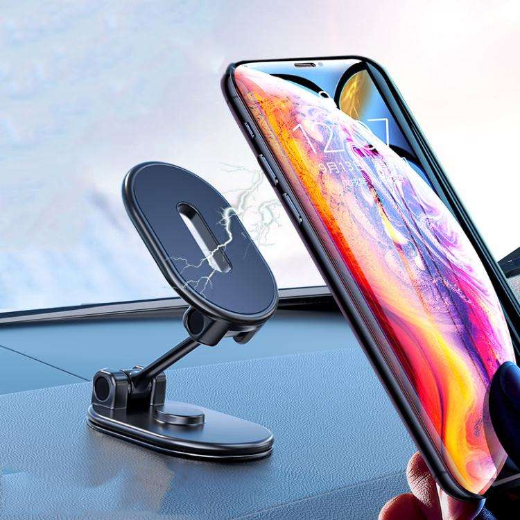 Foldable Magnetic Car Phone Holder Mount Multi-angle Adjustable Cellphone Navigation Bracket(Black)
