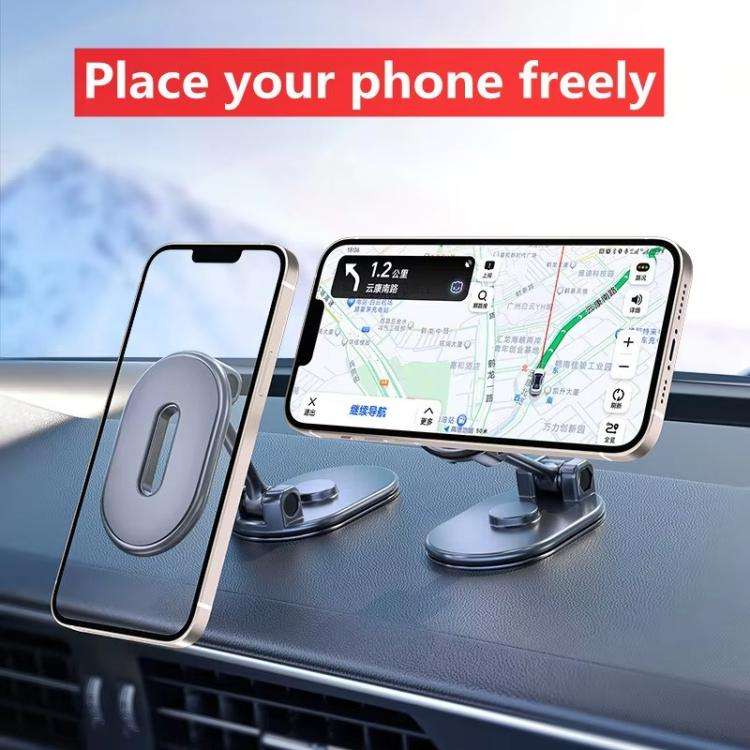 Foldable Magnetic Car Phone Holder Mount Multi-angle Adjustable Cellphone Navigation Bracket(Black)