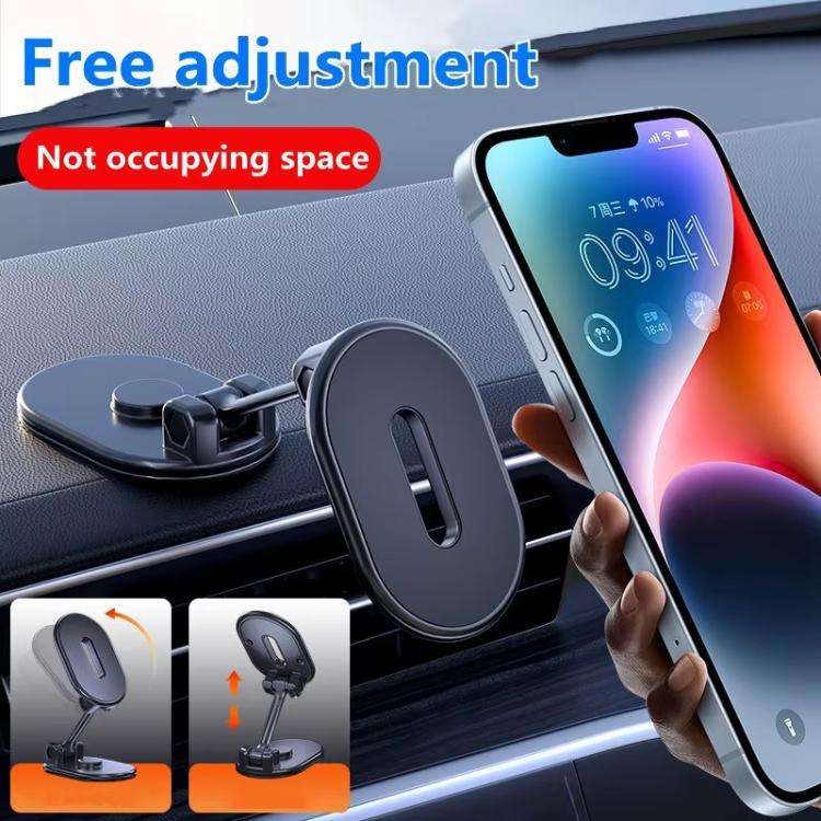 Foldable Magnetic Car Phone Holder Mount Multi-angle Adjustable Cellphone Navigation Bracket(Black)