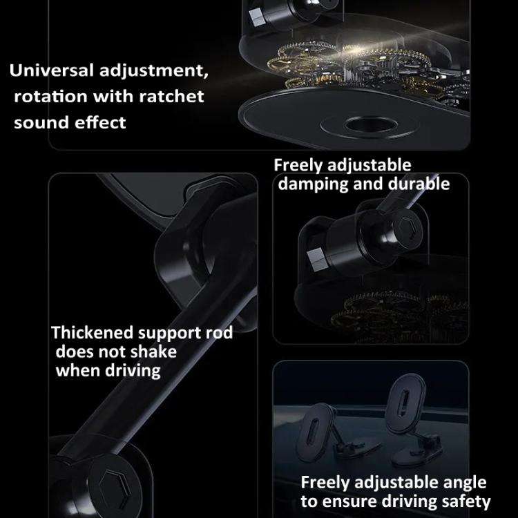 Foldable Magnetic Car Phone Holder Mount Multi-angle Adjustable Cellphone Navigation Bracket(Black)
