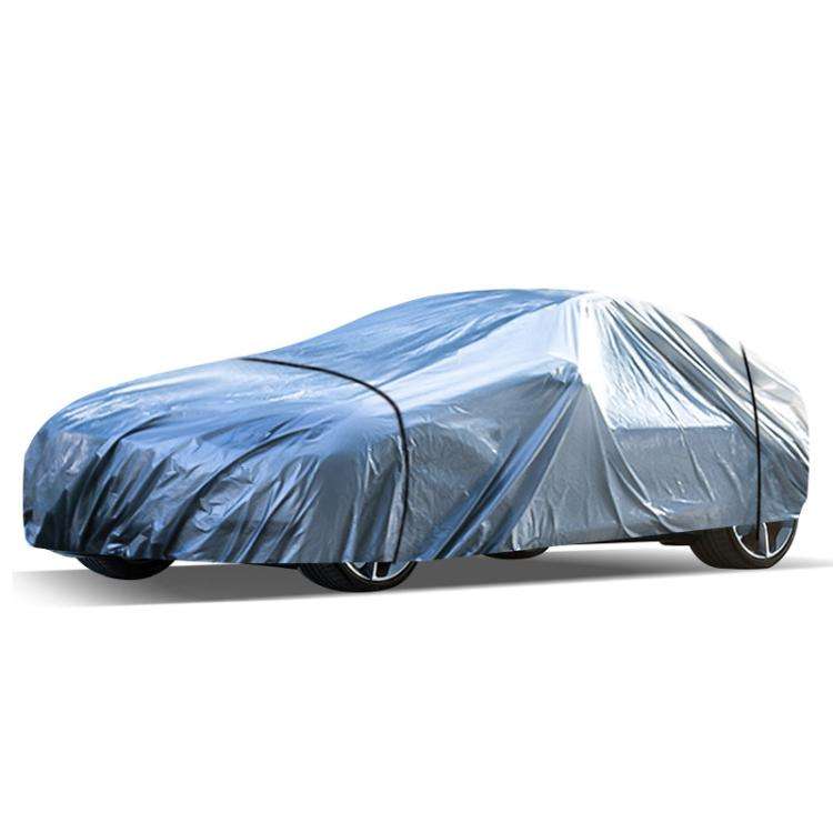 Car PE Film Waterproof And Dustproof Four Seasons Universal Coat Cover, Size: XXL(Silver Gray)