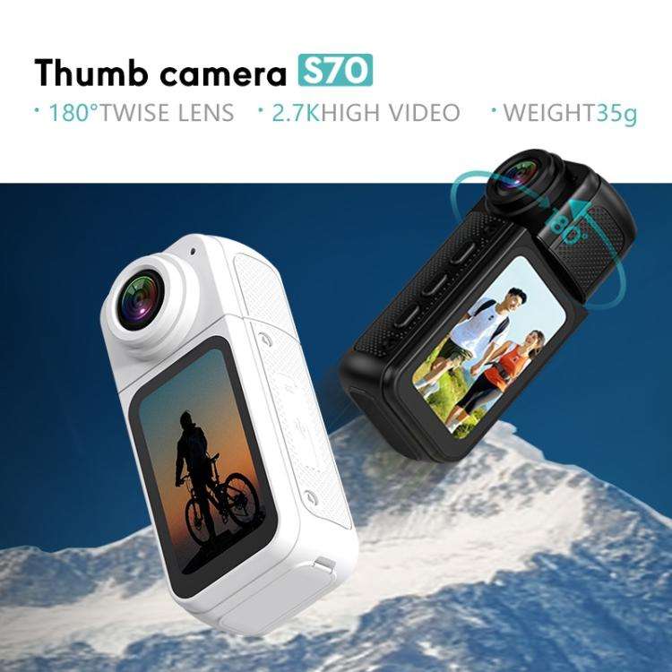 Anytek S70 Magnetic Thumb Sports Camera HD Outdoor Portable Riding Camera(Black)