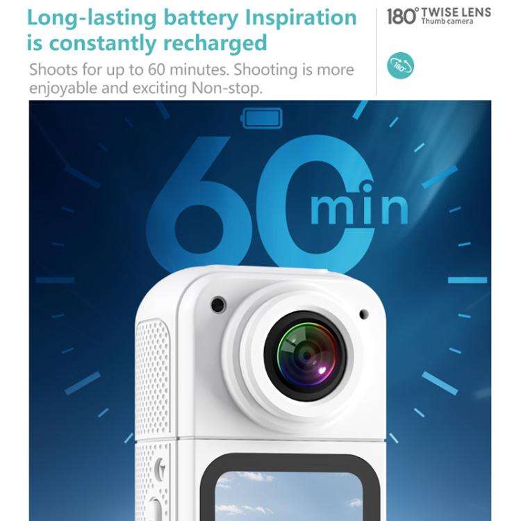 Anytek S70 Magnetic Thumb Sports Camera HD Outdoor Portable Riding Camera(White)