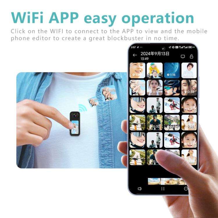 Anytek S70 Magnetic Thumb Sports Camera HD Outdoor Portable Riding Camera(White)