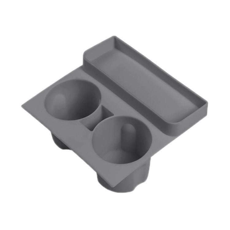 For Tesla 21-23 Model 3/Y Central Control Integrated Silicone Storage Cup Holder(Gray)