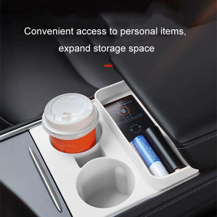For Tesla 21-23 Model 3/Y Central Control Integrated Silicone Storage Cup Holder(Pink)