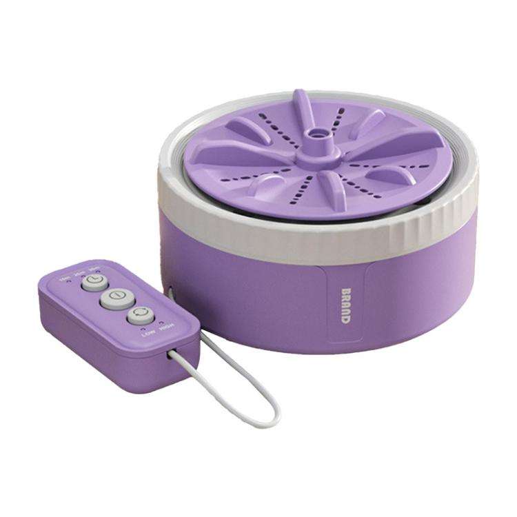 Mini Portable Underwear Socks Turbine Washing Machine, Color: Purple Standard