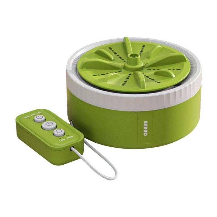 Mini Portable Underwear Socks Turbine Washing Machine, Color: Green Three-speed Timing