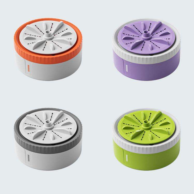Mini Portable Underwear Socks Turbine Washing Machine, Color: Gray Standard