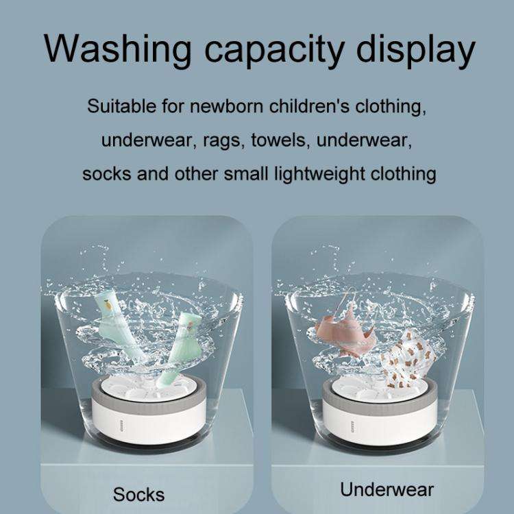 Mini Portable Underwear Socks Turbine Washing Machine, Color: Orange Three-speed Timing
