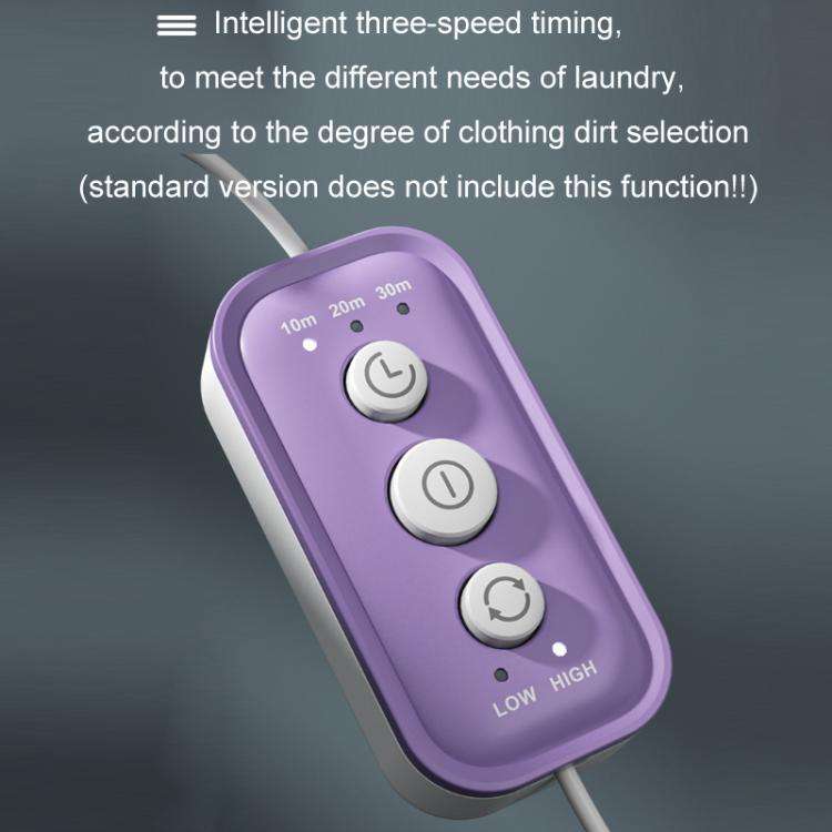 Mini Portable Underwear Socks Turbine Washing Machine, Color: Gray Three-speed Timing