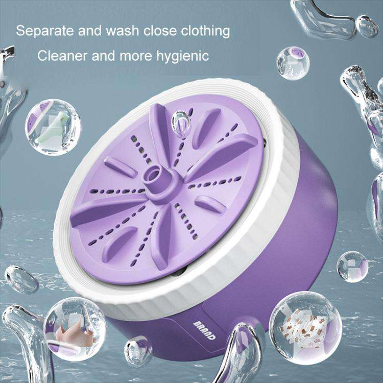 Mini Portable Underwear Socks Turbine Washing Machine, Color: Orange Three-speed Timing