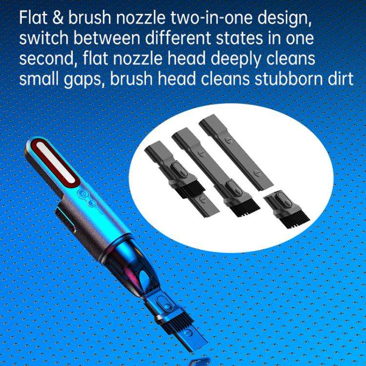 V8 Car Mini Portable Powerful Suction LED Flashing Warning Light Outdoor Lighting Vacuum Cleaner