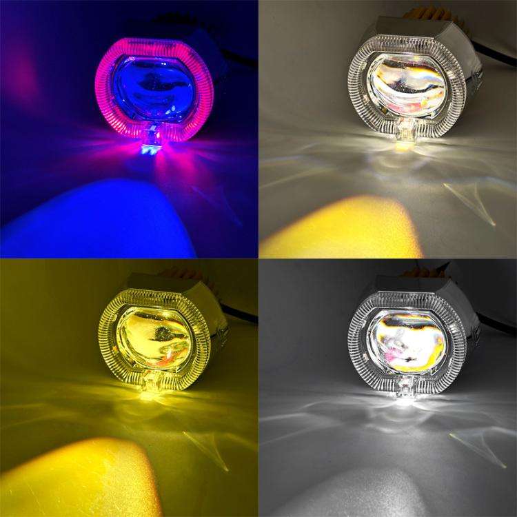 2.5 inch Motorcycle Electric Bike Car Universal Built-in LED Headlight Spot Lens Far and Near Spo...