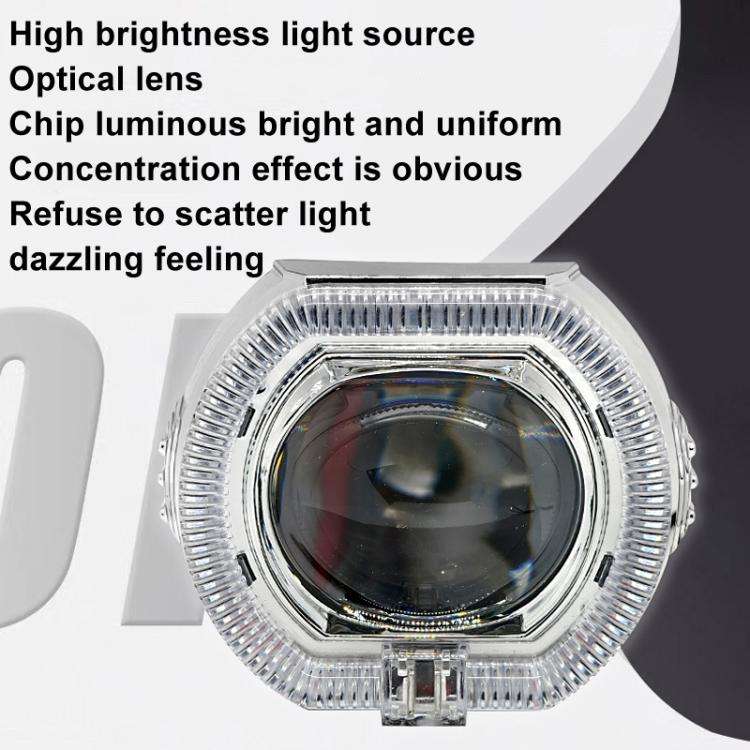 2.5 inch Motorcycle Electric Bike Car Universal Built-in LED Headlight Spot Lens Far and Near Spo...