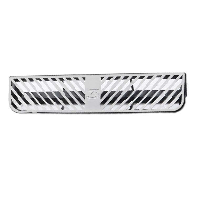For Tesla 2024 Model 3 Rear Air Outlet Protective Cover Modification, Color: Stainless Steel Stripe