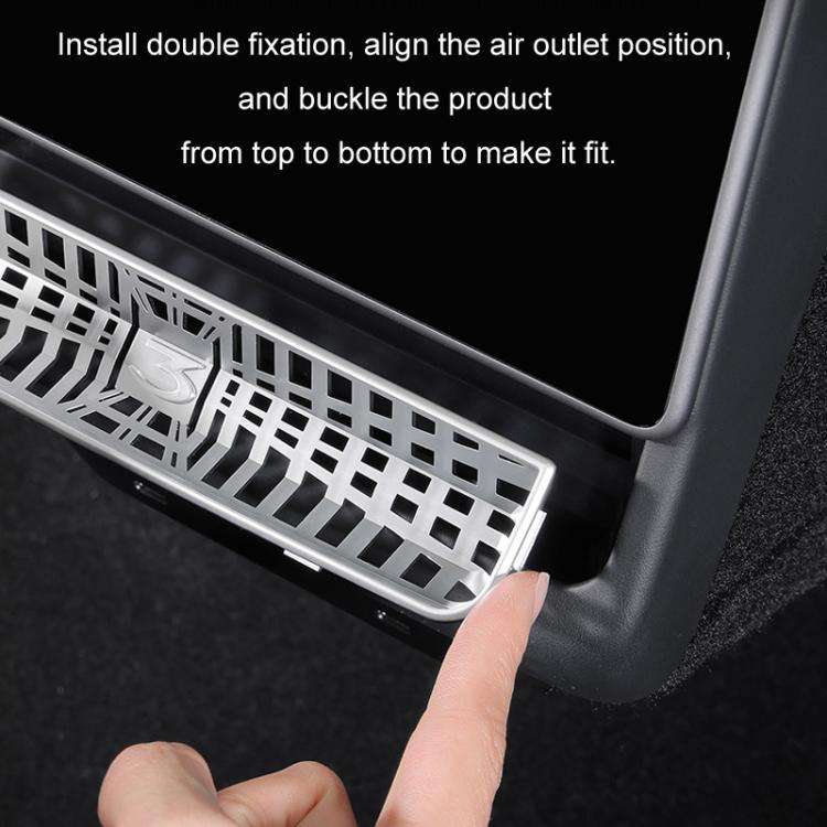 For Tesla 2024 Model 3 Rear Air Outlet Protective Cover Modification, Color: ABS Regular