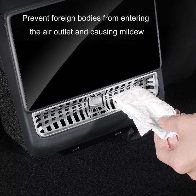 For Tesla 2024 Model 3 Rear Air Outlet Protective Cover Modification, Color: ABS Regular