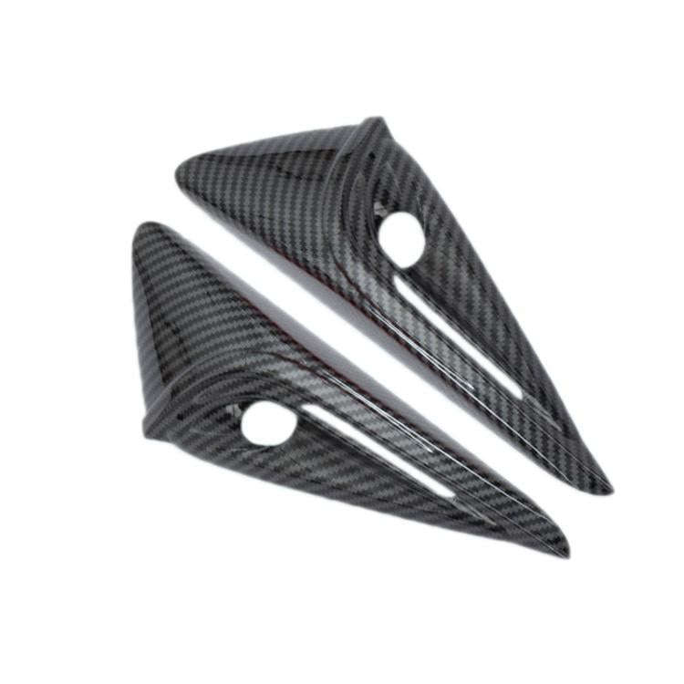 For Tesla 2024 Model 3 Fenders Side Labels Camera Cover Stickers, Color: Glossy Carbon Fiber Texture