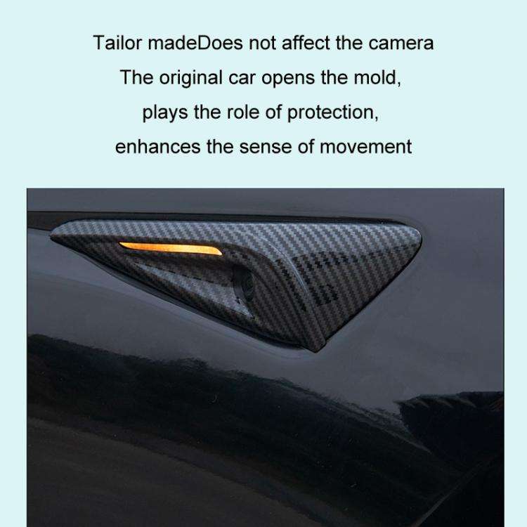 For Tesla 2024 Model 3 Fenders Side Labels Camera Cover Stickers, Color: Bright Red