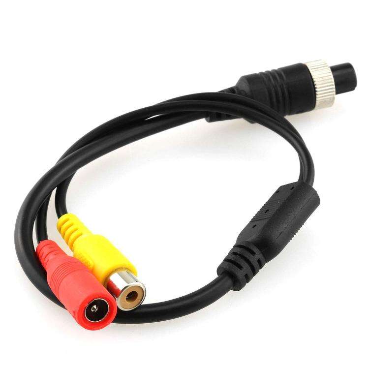 4 Pin Aviation Female To RCA Female DC Female Car Camera Adapter Connector Wire 50cm