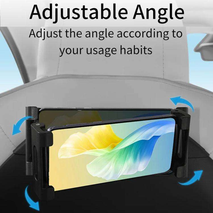 For Tesla 2024 Model 3/Y/S Car Seat Back Mobile Phone Holder(Black)