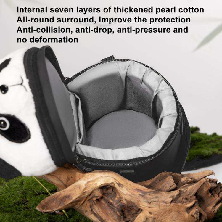 Cwatcun D162 Medium Camera Lens Cylinder Cartoon Panda Camera Lens Protective Cover