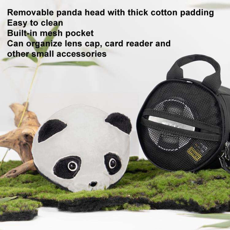 Cwatcun D162 Medium Camera Lens Cylinder Cartoon Panda Camera Lens Protective Cover