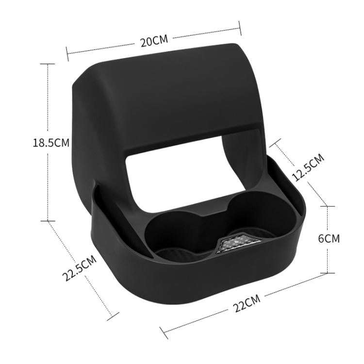 For Tesla Model 3/Y Rear Air Outlet Anti-kick Storage Box Cup Holder(TSL-305)