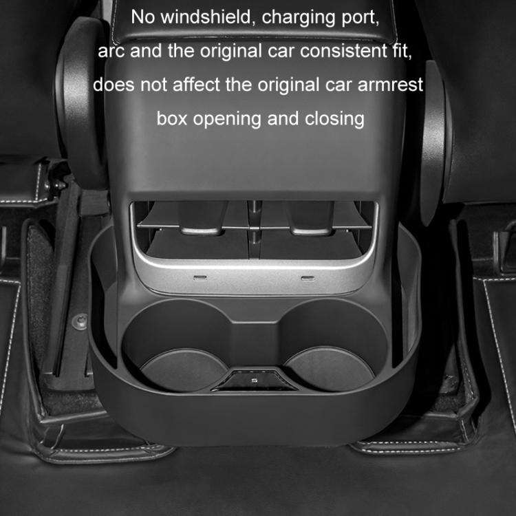 For Tesla Model 3/Y Rear Air Outlet Anti-kick Storage Box Cup Holder(TSL-305)