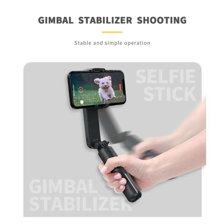 L09 Mini Handheld Folding Anti-shake Stabilizer Bluetooth Beauty Fill Light Selfie Stick(White)