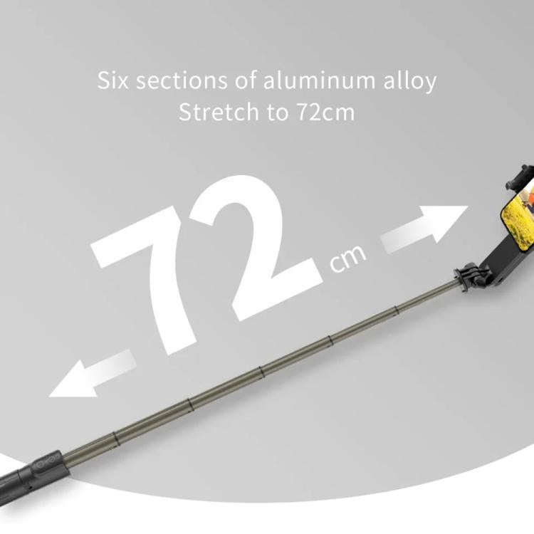 L09 Mini Handheld Folding Anti-shake Stabilizer Bluetooth Beauty Fill Light Selfie Stick(White)