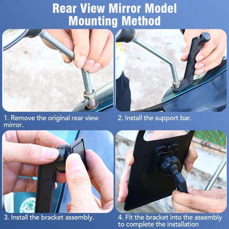 Bicycle Waterproof Phone Bag Mount Stand 360 Degree Rotation Motorcycle Bike Cellphone Holder, Sp...