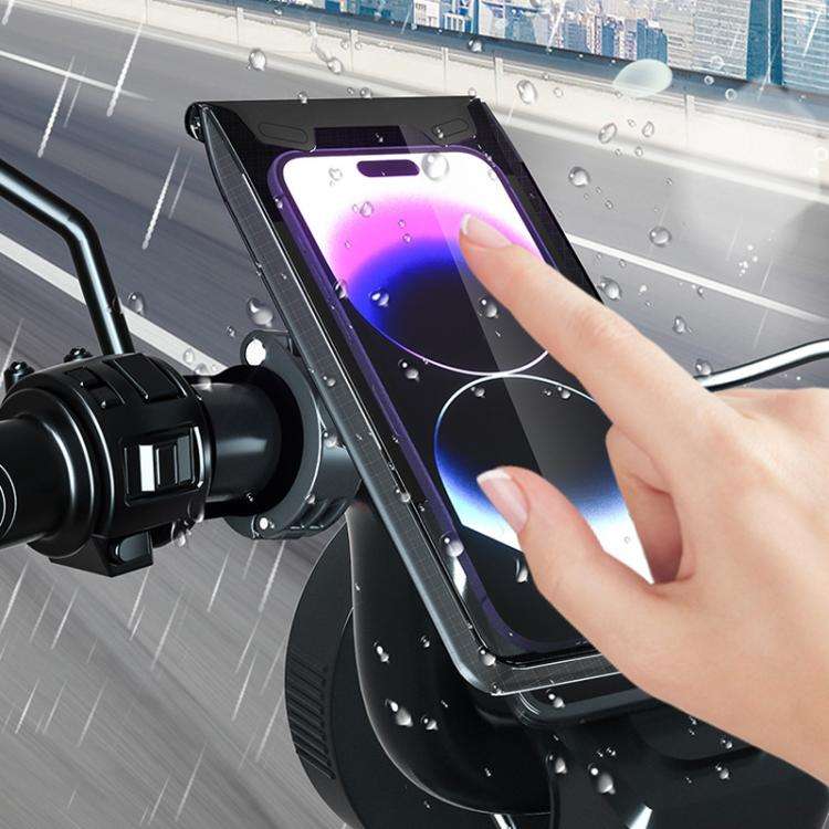 Bicycle Holder Waterproof Pouch Bag Bike Motorcycle Handlebar Mirror Phone Stand Mount, Size: L