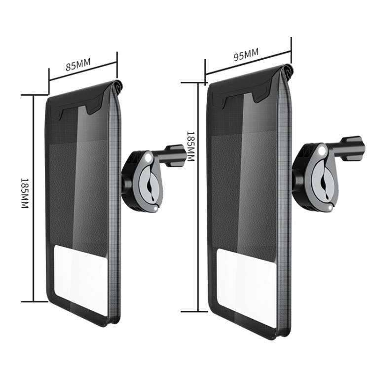 Bicycle Holder Waterproof Pouch Bag Bike Motorcycle Handlebar Mirror Phone Stand Mount, Size: L