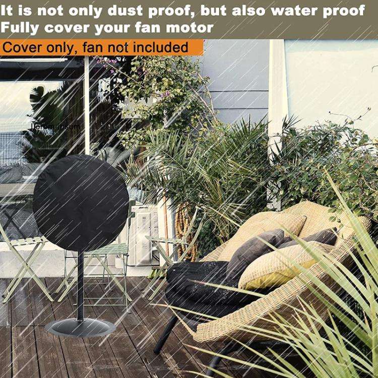 61 x 19 x 61cm Outdoor Industrial Fan Waterproof and Dustproof Protective Cover(Black)