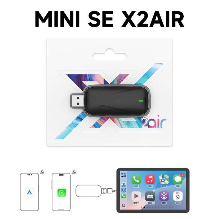 Original Carplay Wired To Wireless Box Adapter Car Connect Android Box, Model: MINI SE X2AIR Black