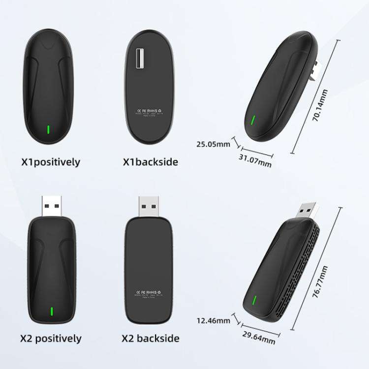 Original Carplay Wired To Wireless Box Adapter Car Connect Android Box, Model: MINI SE X2AIR Black