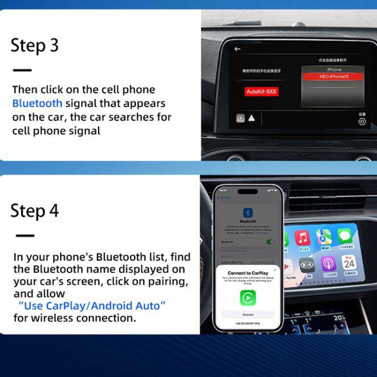 Original Carplay Wired To Wireless Box Adapter Car Connect Android Box, Model: MINI SE X1AIR Black