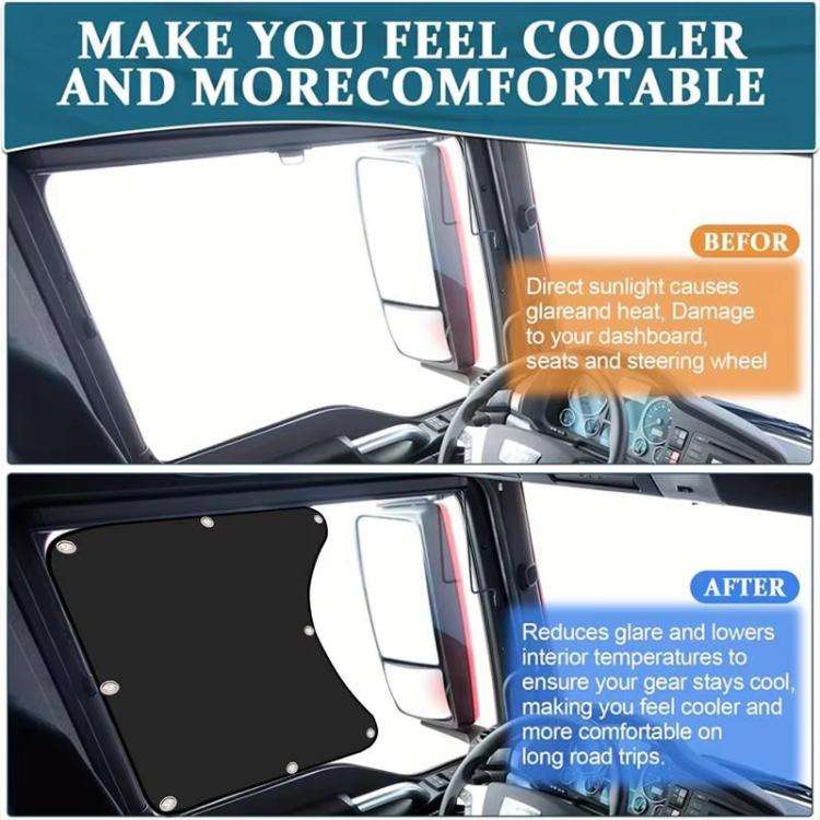 2pcs Car Sun Protection Heat Insulation Sunshade Front Side Curtains