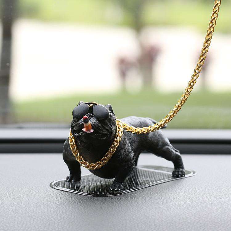 Car Bully Dog Car Center Console Accessories Social Dog Decoration Supplies Car Interior Ornament...